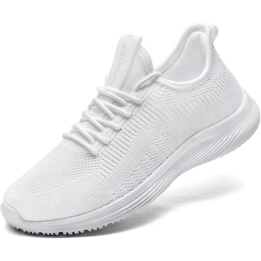 Women's White Non Slip Casual Running Lightweight Mesh Fashion Sneakers